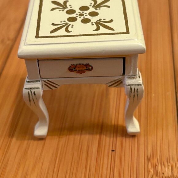 Living Room Dollhouse Miniature Set - Bookcase, Coffee Dinner Table, Side Table - Picture 7 of 8